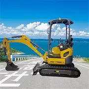 Portable Hydraulic Mini Excavator with Tracks, Lightweight Crawler Excavator for Digging, Drilling, Bull-Dozing, Ideal for Garden, Farm, and Park Use