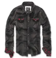Brandit Duncan Shirt, black-brown, Size S Black Brown