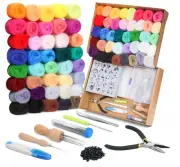 Needle Felting Starter Kit,Wool Roving 40 Colors Set,Felted Animal Needle