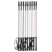 24" SILVER SPARKLE RIDING CROP w/ Wrist loop Leather popper Handle 6 COLORS!