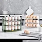Egg Dispenser Large Capacity Keep Freshing 30 Slots Egg Storage Box Fridge