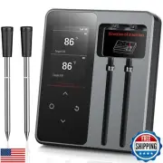 Wireless Meat Thermometer with App Control, 600FT Bluetooth Range, Dual Probe