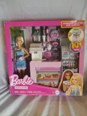 New BARBIE You Can Be Anything Coffee Shop Cafeteria Cafe Playset 20+ Pieces
