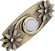 HEALEEP Vintage Doorbell Button with Light Retro Wall Mounted for Home Hotel and Installation Replacement Doorbell for Decorative Touch