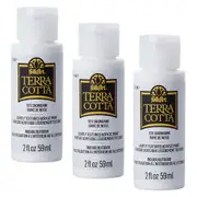3x Plaid FolkArt Terra Cotta 59ml Acrylic Art Paint Snowbank Textured Finish