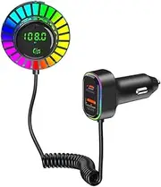 Snblzhef Bluetooth 5.3 FM Transmitter Car Adapter, PD30W & QC3.0 Wireless FM Radio Transmitter for Car with Air Vent Installation
