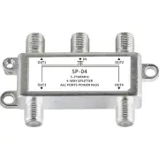 SP04 Satellite 4 Way Coax Cable Splitter Bi-Directional MoCA Connector Designed for SATV/CATV