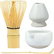 Handcrafted Bamboo Matcha Whisk Set, Handmade Matcha Making Tool, Whisk and Bowl Set, Japanese Tea Accessories Starter Kit for Traditional Matcha Tea