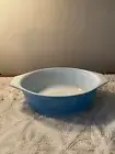 VINTAGE PYREX BLUE OVAL BOWL