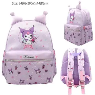 【小禮堂】三麗鷗 造型兒童氣墊後背包 L - 耳朵款 Kitty 美樂蒂(平輸品)