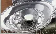2 Pc. Gorham 1831 Country Terrace 2 Piece Chip & Dip Metal Serve Ware New in Box