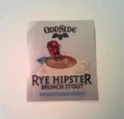 ODD SIDE ALES BREWING Rye Hipster Brunch Stout STICKER