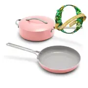 Nova 3-Piece Diamond Infused Pfas-Free Ceramic Nonstick 10 In. Fry Pan and 4.37