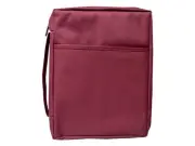 Bible Cover-Canvas-Solid Color-Burgundy-SML by Swanson
