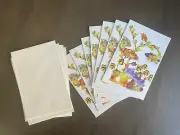 Vintage Set Of Blank Tracy Taylor Greeting Cards & Envelopes, Jungle Waters 1991