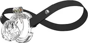 3D Printed Male Chastity Cock Cage - Yithuet Cobra 2, with Anti-Off Auxiliary Elastic Belt for Sissy Men | Stylish Lightweight Penis Cage | Ideal for Bondage and Discreet Travel (Transparent, S)