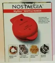 Nostalgia MWF5RD MyMini Personal Electric Waffle Maker, Hash browns and more