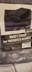 JML Weighted Blanket DUVET COVER & 2 PILLOW SHAMS 100% COTTON 48X72" DARK GREY