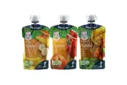 Gerber, Organic Variety Pack, Mango Apple Carrot Kale, Apple Peach, Banana Mango, 9 Pouches, 99 g Each