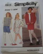 Simplicity 7943 Girls Skirt Top Jacket Sizes 12-14 Sewing Pattern