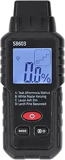 Wood Moisture Meter Pin Type LCD Digital Water Leak Detector Timber Humidity Tester Dampness Sensor, with 4 Built in Modes for Accurate Measurement