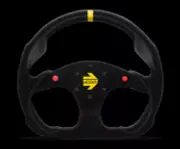 Momo MOD30 Buttons Steering Wheel 320 mm - Black Suede/Black Spokes/1 Stripe