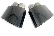 Exhaust Tail Pipe, For RS3 RS4 RS5 RS6 Exhaust Tip Double Inlet Pipe Stainless Steel Car Muffler 1 Pair