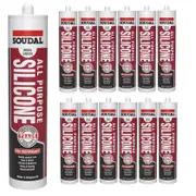 Soudal All Purpose Silicone Sealant Moss Green 300ml (144558) - Box of 12