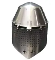 Armor Helmet Accents Medieval Knight Crusader Armor Handmade Helmet