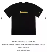 Travis Scott Astronomical Portrait T-Shirt Fortnite ASTROWORLD Cactus JackUtopia