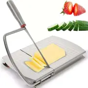 Cheese Slicer Stainless Steel Cheese Cutter Board with Sharp Blade