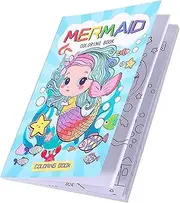 WESIEVYA Mermaid Coloring Book Mermaid Decorations Mermaid Color Booklet Easy Coloring Pages Coloring Book Color Drawing Book Mermaid Princess Coloring Page Mermaid Colored Pages Paper