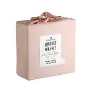 Blake & Lindsay Blush Vintage Washed Microfibre Sheet Set 40cm Wall King Single