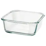 IKEA 365+ food container, square/glass, 600 ml