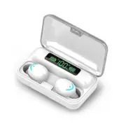 2023 F9 upgrade TWS Bluetooth Earphones Wireless Headphone 9D Stereo White