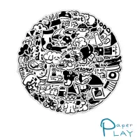 在飛比找momo購物網優惠-【Paper Play】創意多用途防水貼紙-可愛卡通黑白簡筆