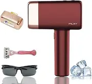 MLAY Ipl Laser Hair Removal, 0.5s/flash, Laser Hair Removal, 17J High Energy IPL Hair Removal Device with ice-Cooling System, Ipl Hair Removal has 5 Energy Levels, Hair Removal +1*bikini HR (Red)
