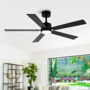 Ceiling Fans with Lights and Remote, 52 Inch Black Ceiling Fan with Light Flu...