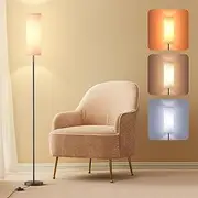 [Homuserr] Floor Lamp, Floor Lamp for Living Room Dimmable & 3 Color Temperatures, Foot Switch Control 9W LED Modern Standing Lamp with Lampshade, Floor Reading Lamp for Bedroom Living Room Office Decor