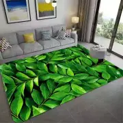 Green Leaves Carpet for Living Room Soft Carpets for Bedroom Anti-slip Floor Rug