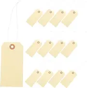 GETAJGHSD 100Pcs Blank Hanging Jewelry Tags with String Versatile Price Tags for Necklaces Bracelets Earrings for Stores Parties Personal Use Lightweight Writable