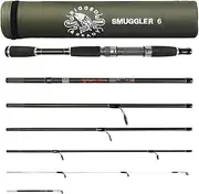 Rigged and Ready Smuggler Series Travel Fishing Rods. 4 Unique Super Compact Multi-function Rod lengths, with 2 or 4 tips for Active Travel Anglers for freshwater and seawater fish up to 2.6 lb (3 kg) or 6.6 lb (10 kg)