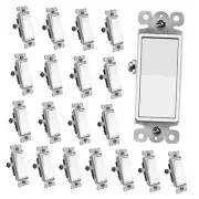 3 Way Decorator Paddle Light Switch, Electrical Rocker Light Switch, Single