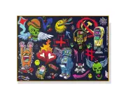 Graffiti For Boys Gold Frame Canvas