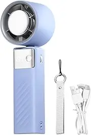 Portable Handheld Fan,Personal Cooling Portable Fan Handheld - Battery Operated Bladeless Air Cooler with 199 Speeds, Digital Display Cool Gadgets for Travel Outdoor