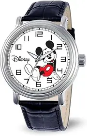 [Disney] Men's W000531 Mickey Mouse Vintage Watch, Black, NO SIZE, Children's Watches