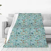 Dogs Ultra-Soft Micro Fleece Blanket - Cozy and Lightweight Seasons