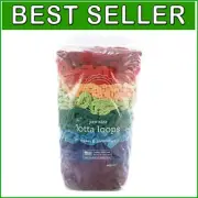 Lotta Loops Cotton Craft Kit – 10” PRO-Sized Rainbow Weaving Fun for Families