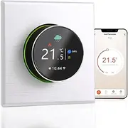 WiFi Smart Thermostat, Temperature Controller Weekly Programmable Button Control/Mobile APP/Voice Control Compatible with Alexa/Google Home, for Water Heating 5A Whitewater&Gas Boiler