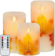 Goldprice LED Candle Lights, 3 PCS Flameless Candles Light Warm White Real Wa...